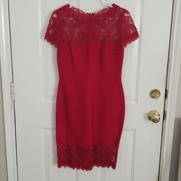 tadashi red lace dress Kyra Bell Sleeve Lace Dress  Tadashi Shoji Official Online Boutique